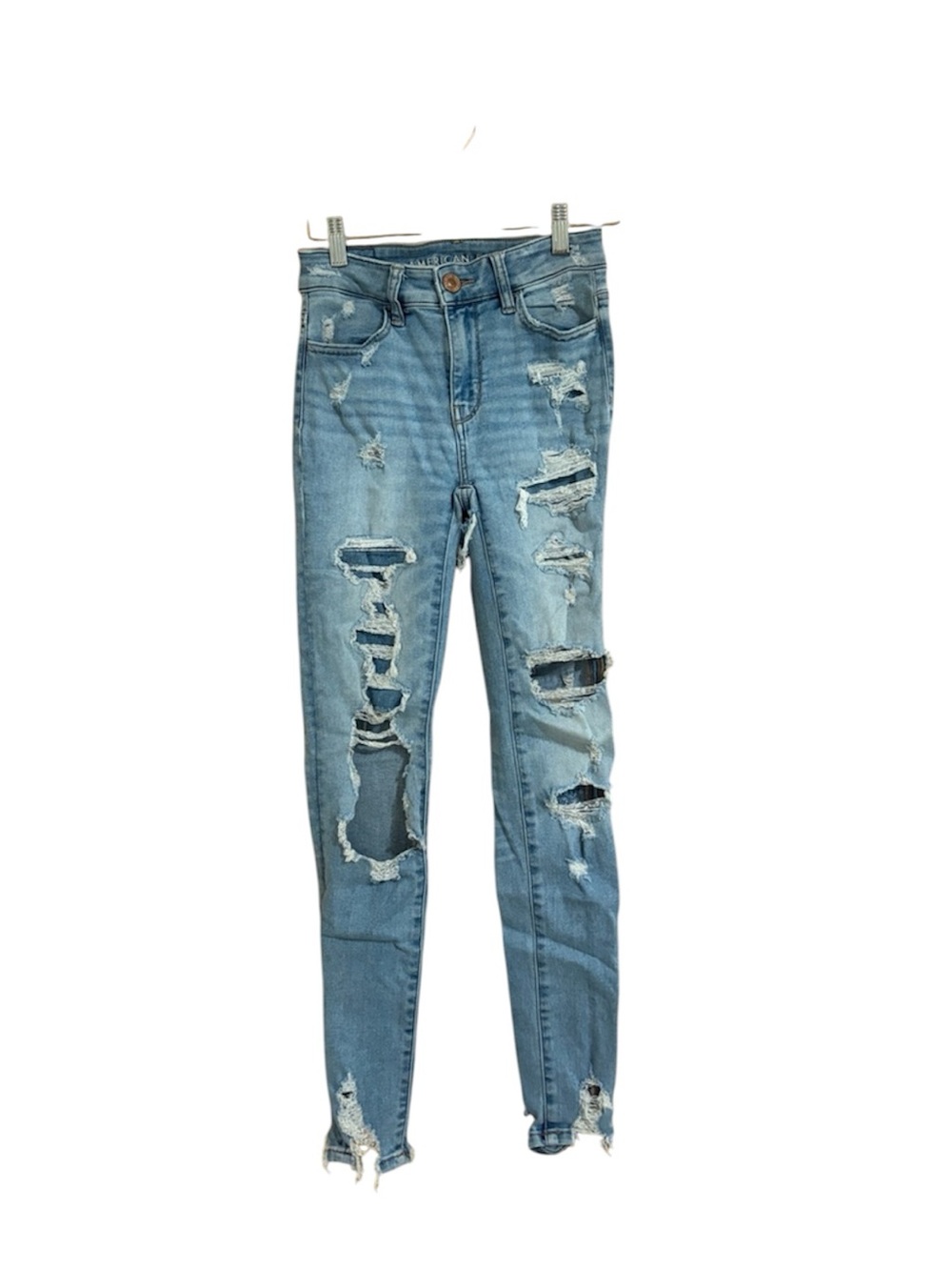 American Eagle Next Level Stretch High-Rise Distressed Jegging Jeans Size 0